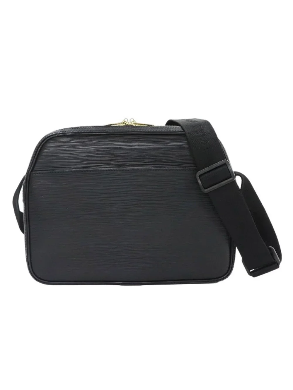 Louis Vuitton Epi Reporter Personal Shoulder Bag Leather Noir Gold